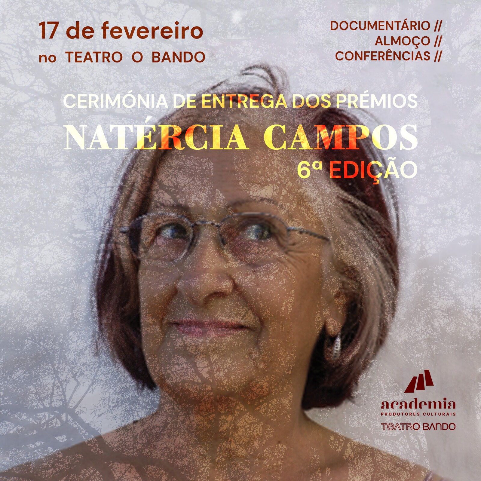 Teatro O Bando acolhe entrega dos Prémios Natércia Campos 2023
