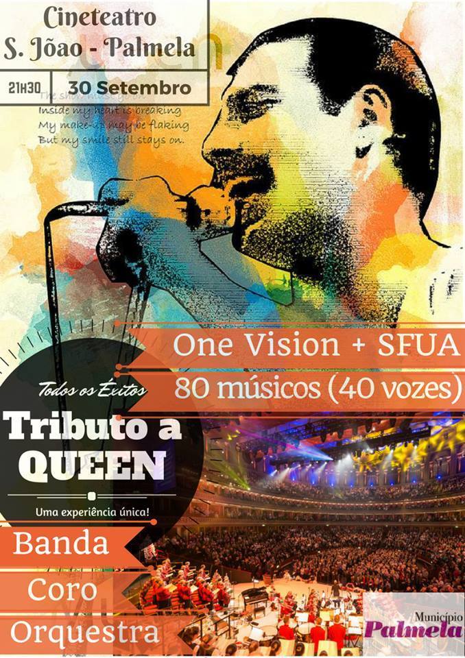 Tributo aos Queen reúne 80 músicos em palco em Palmela