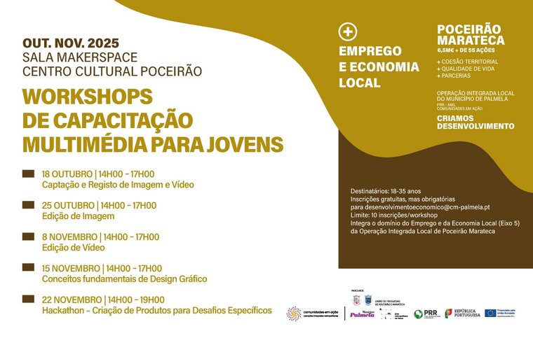 newsletter workshops de multim&eacute;dia para jovens em poceir&atilde;o