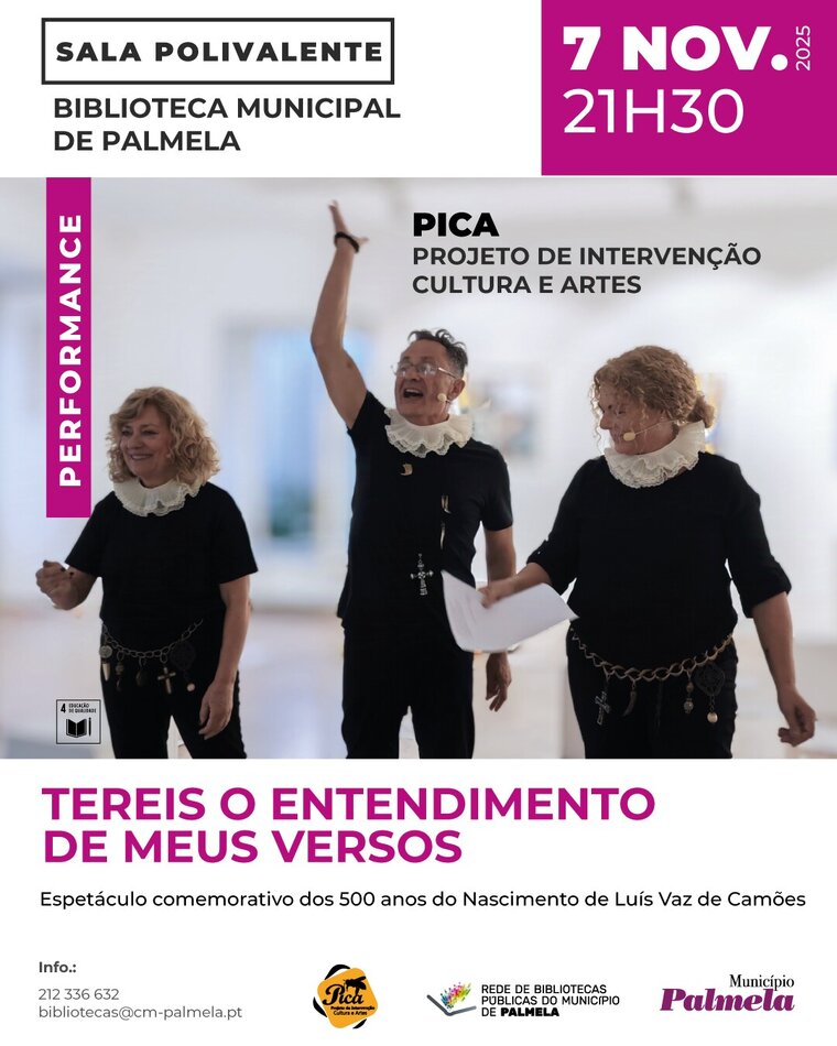 newsletter do espet&aacute;culo que assinala os 500 anos de Cam&otilde;es a 7 de novembro
