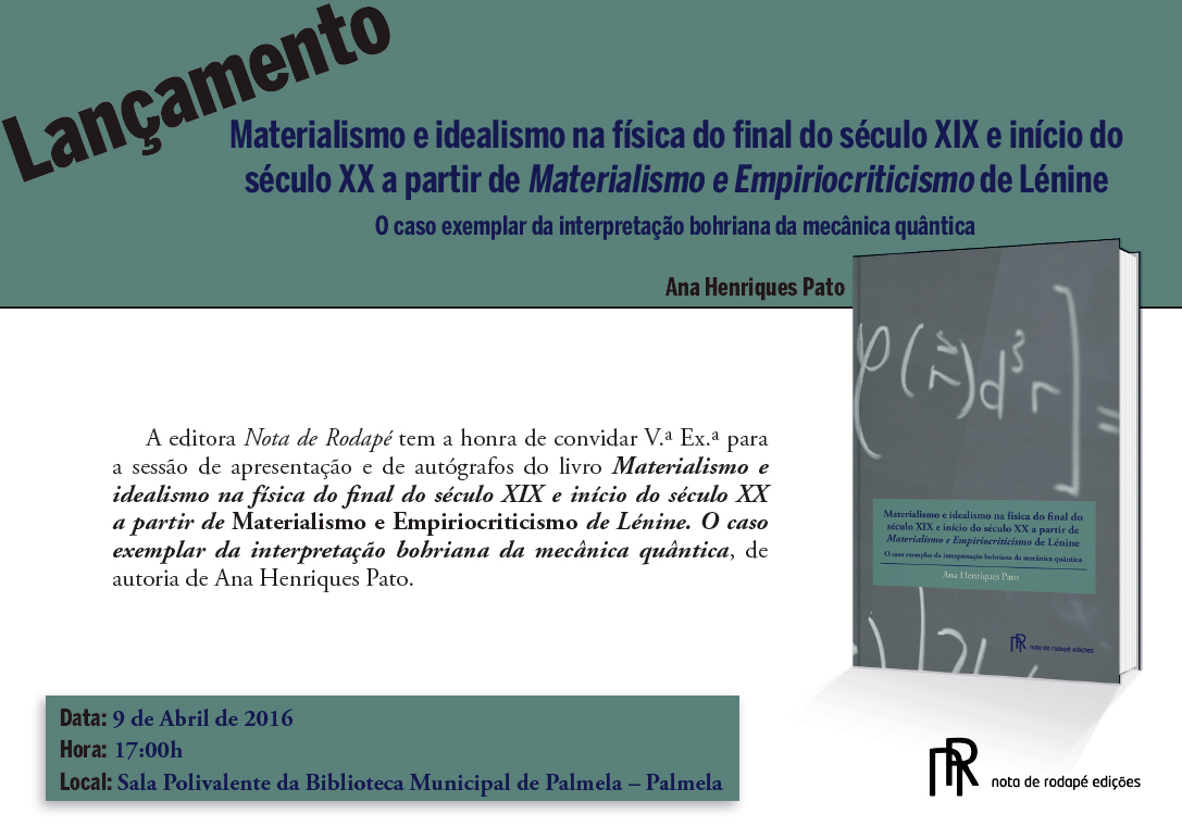 LANÇAMENTO - MATERIALISMO E EMPIRIOCRITICISMO DE LÉNINE