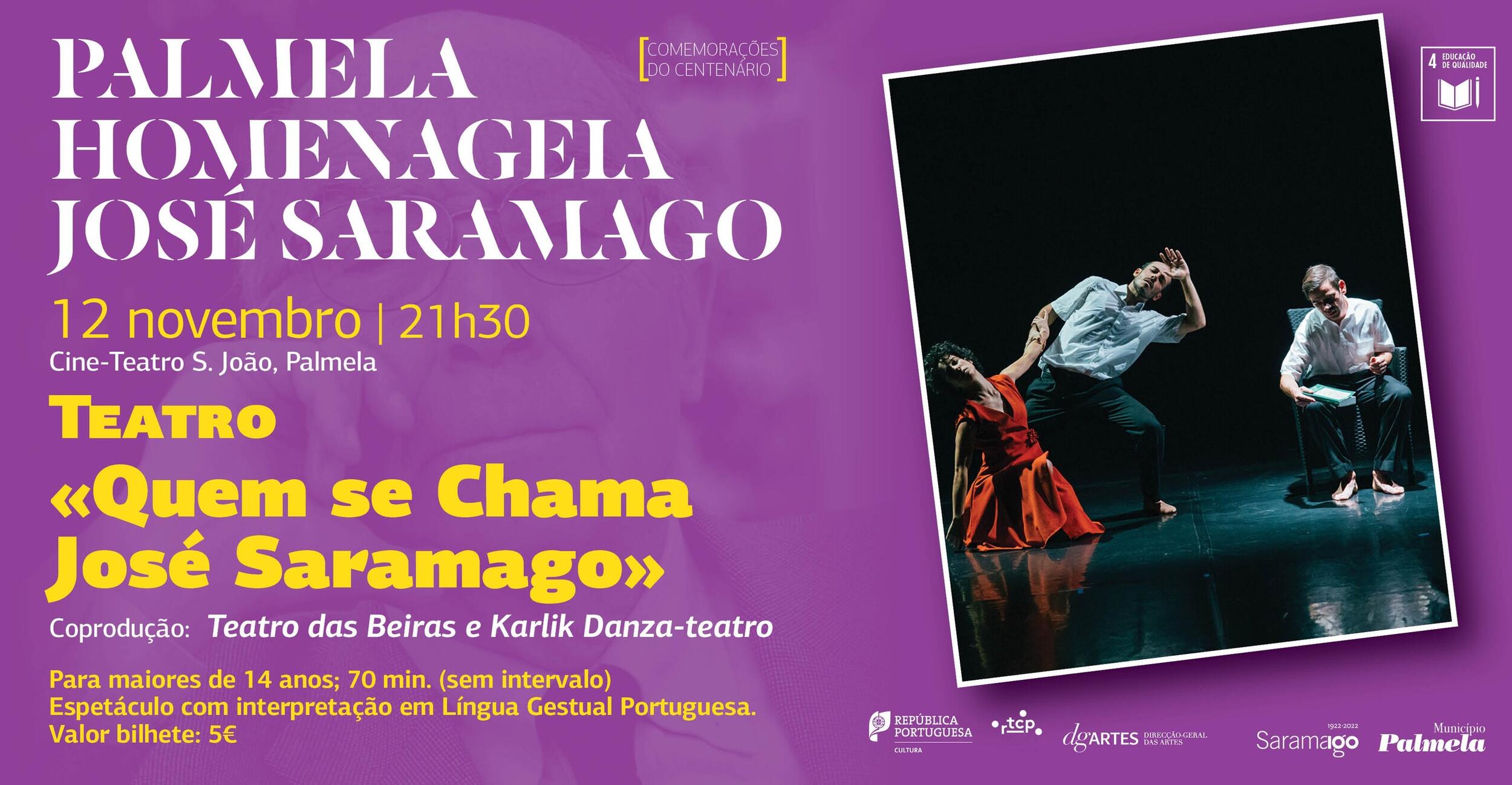 "QUEM SE CAHAMA JOSÉ SARAMAGO": Pelo Teatro das Beiras e Karlik Danza-teatro