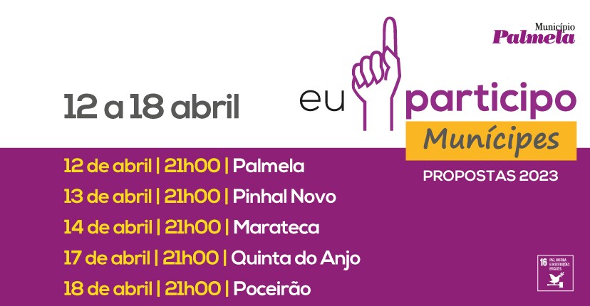 "EU PARTICIPO MUNÍCIPES": Sessões Públicas em Abril