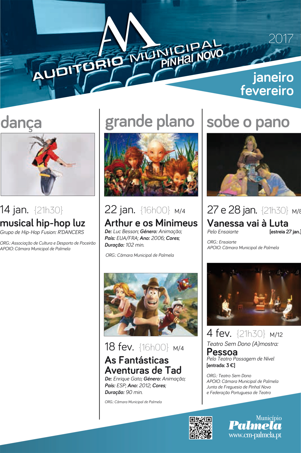 PROGRAMAÇÃO AUDITÓRIO MUNICIPAL PINHAL NOVO - JAN/FEV