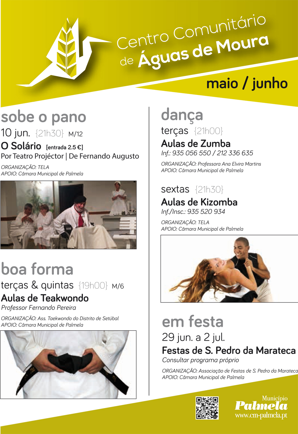 Centro Comunitário de Águas de Moura - Programação mai/jun