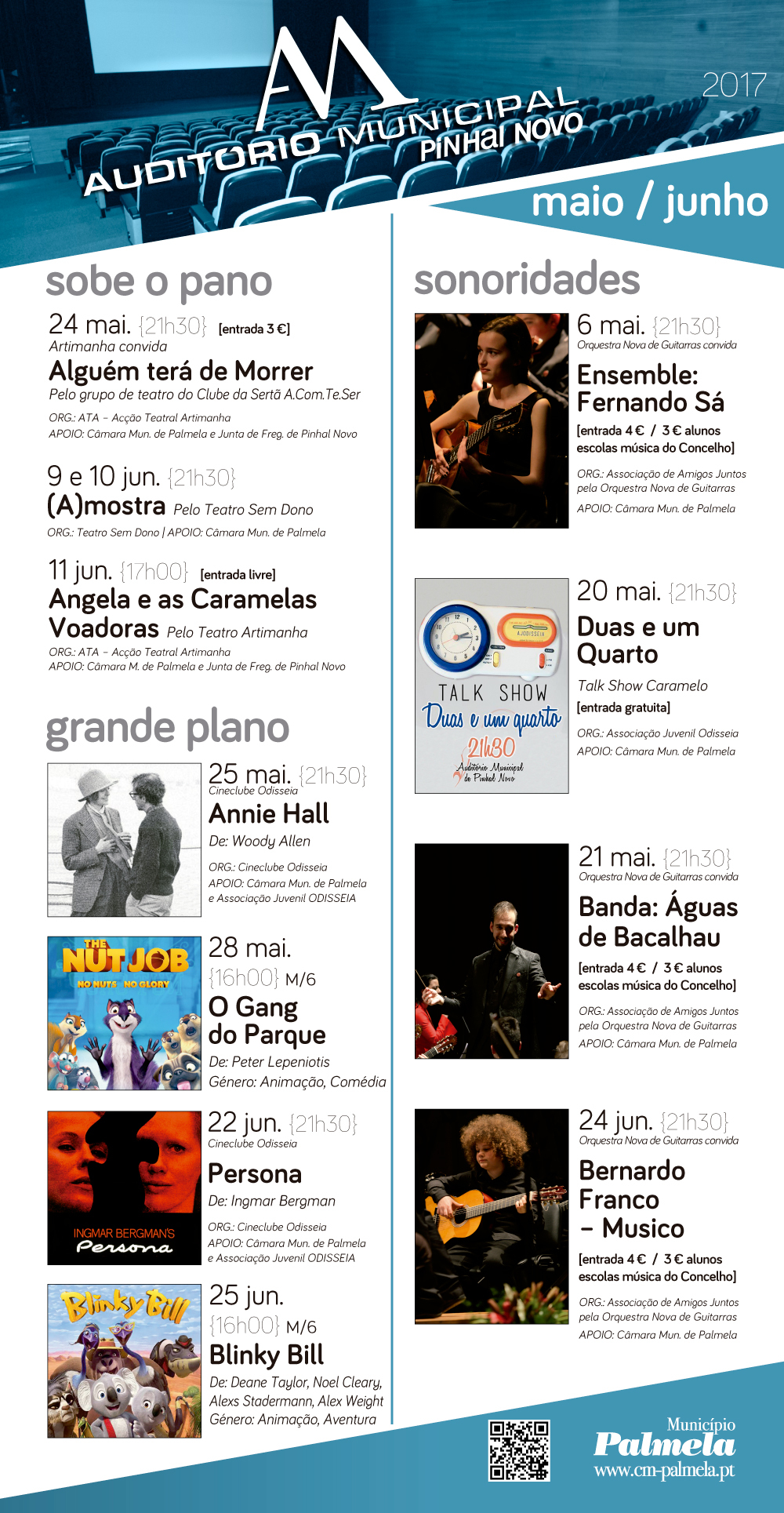 Auditório Municipal de Pinhal Novo - Programação mai/jun