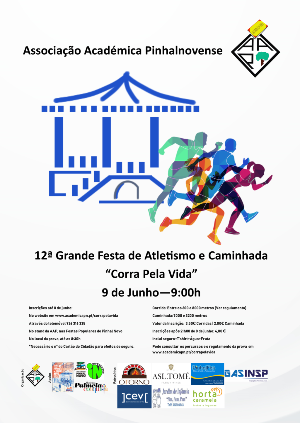 12ª GRANDE FESTA DO ATLETISMO E CAMINHADA - CORRA PELA VIDA 2019