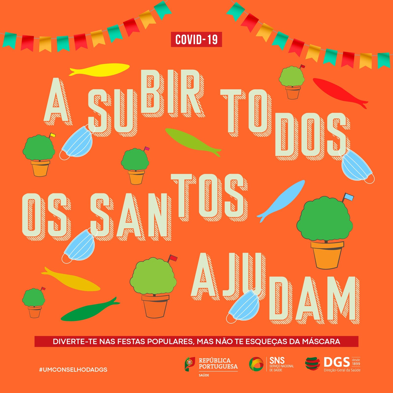 COVID 19: DGS incentiva uso de máscara nos Santos Populares