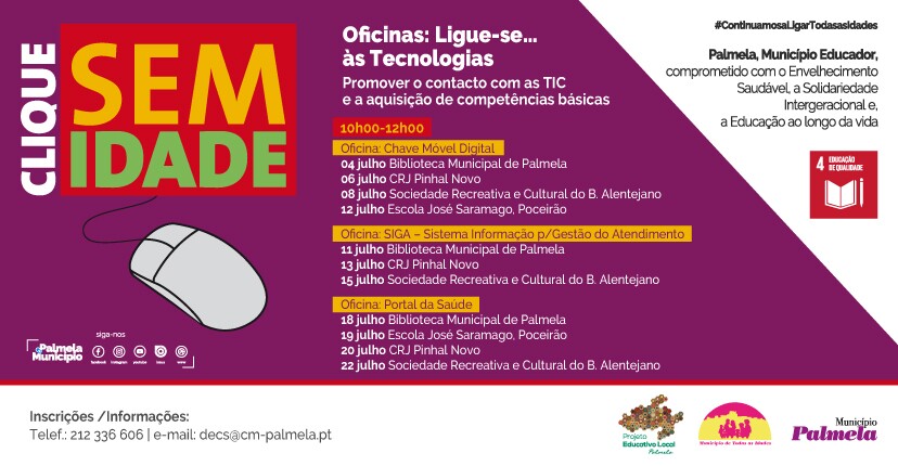 “Ligue-se…às Tecnologias”: inscreva-se nas oficinas de julho!