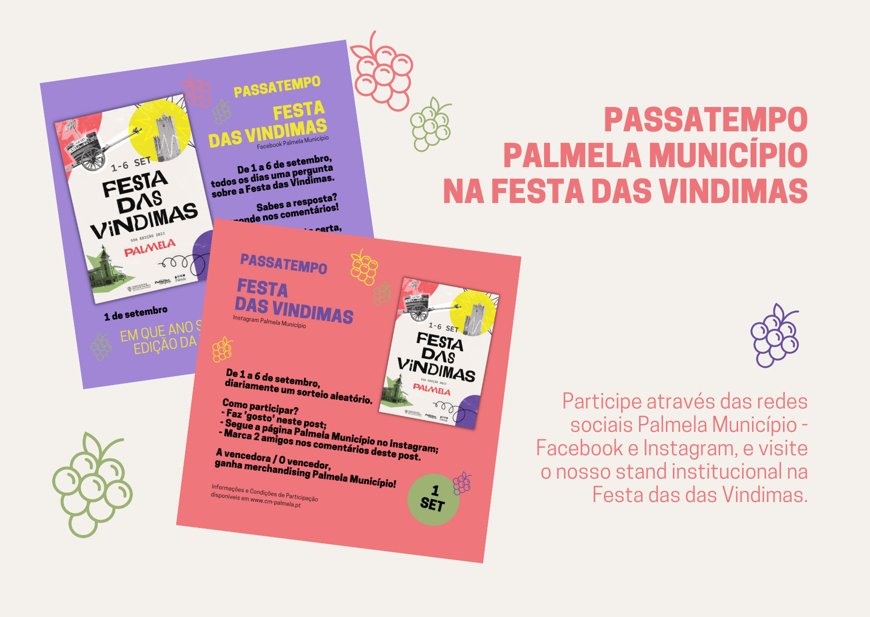 Festa das Vindimas: participe nos passatempos nas redes sociais e ganhe prémios!