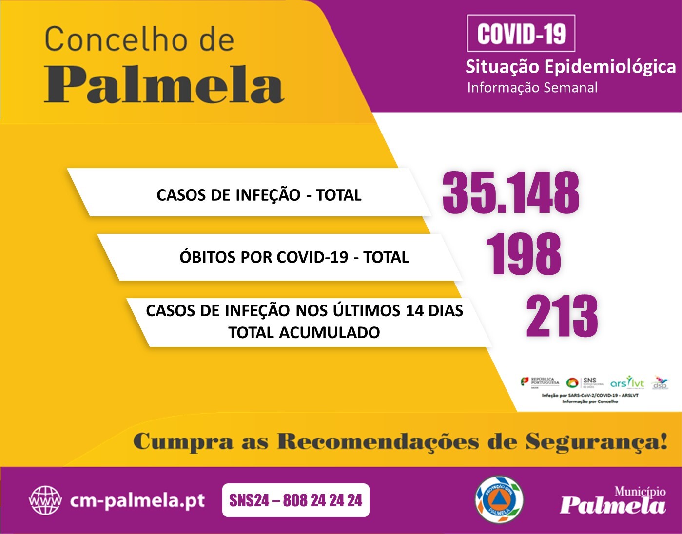 Palmela: Relatório Semanal COVID-19