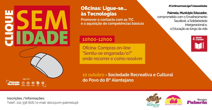 “Clique Sem Idade”: Oficina sobre compras online em outubro