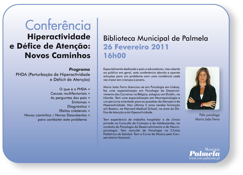 Biblioteca promove Conferência sobre Hiperactividade e Défice de Atenção