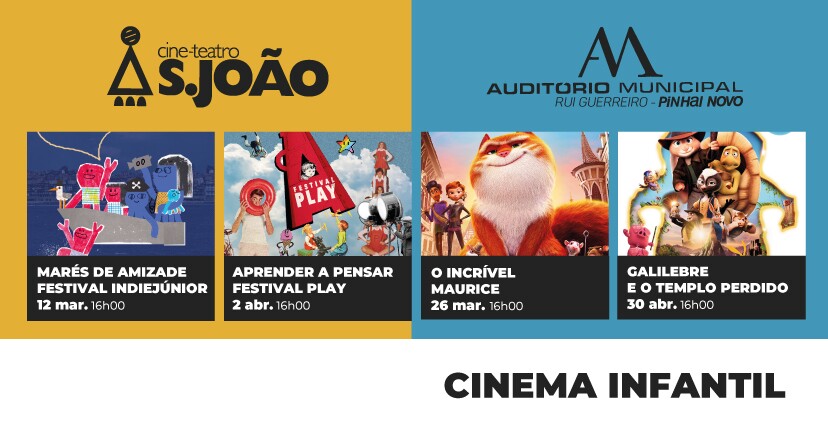 Em março e abril há Cinema Infantil em Palmela e Pinhal Novo!