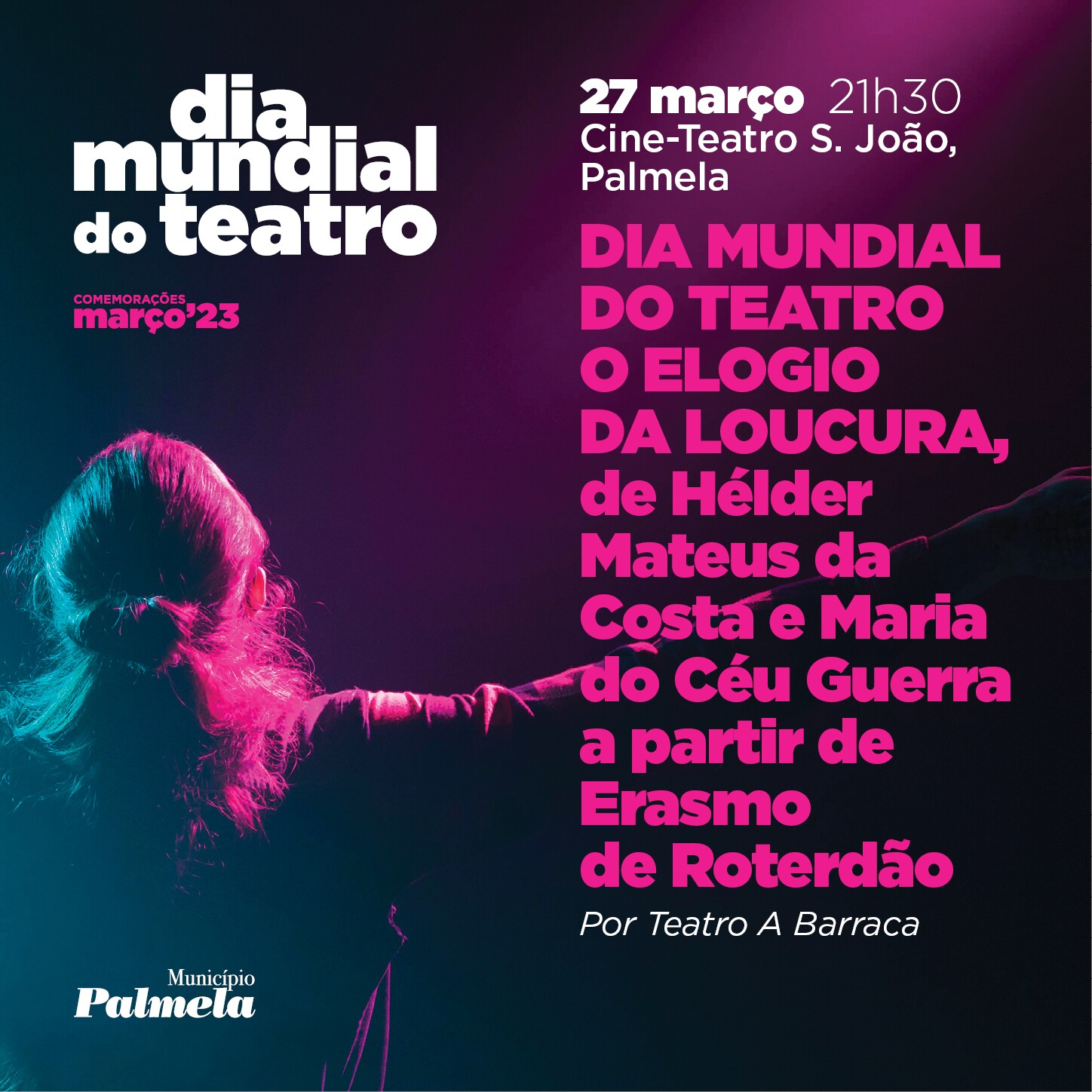 Teatro A Barraca faz “O Elogio da Loucura” em Palmela a 27 março