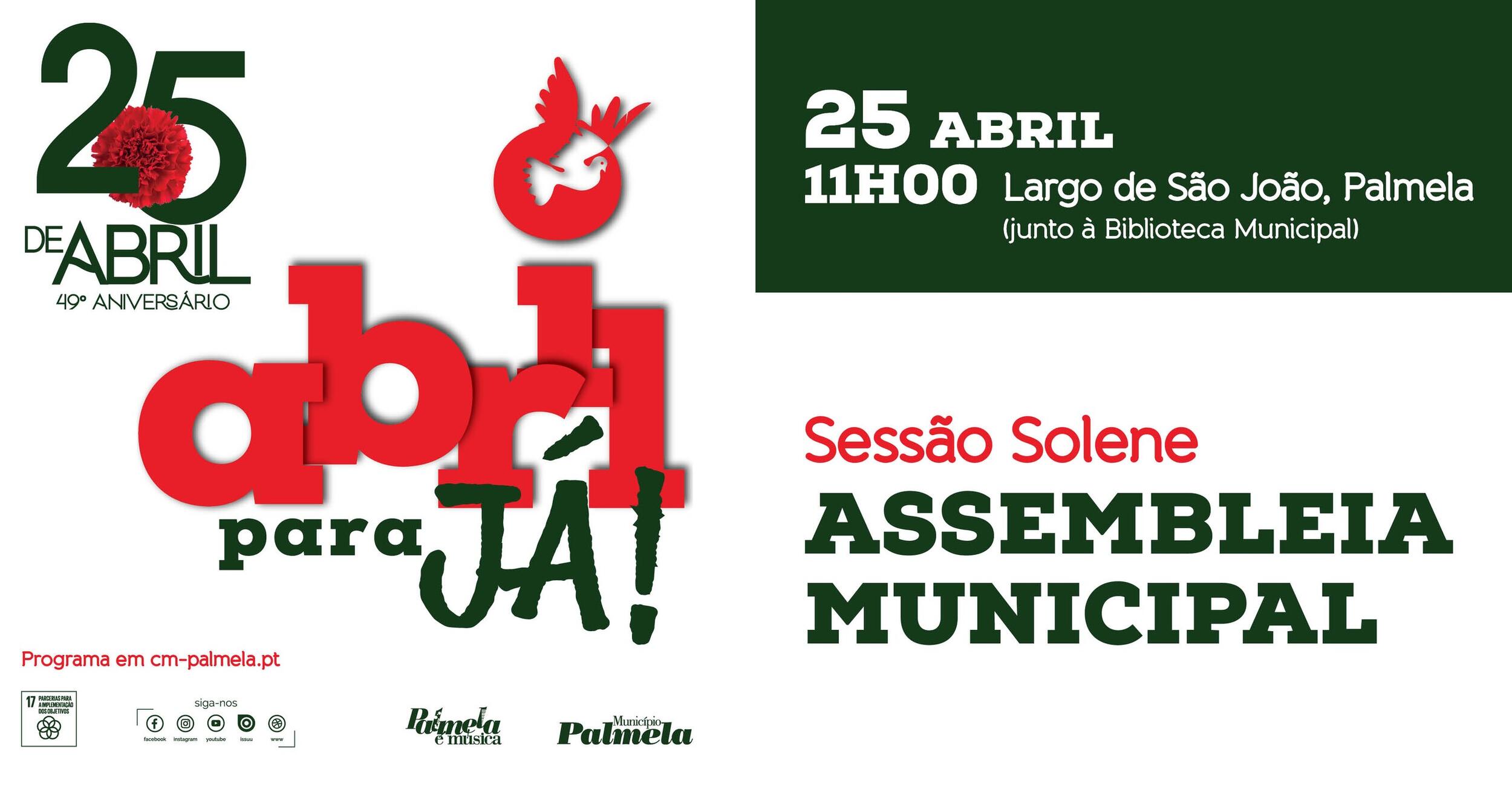 Sessão Solene da Assembleia Municipal de Palmela evoca 25 de Abril