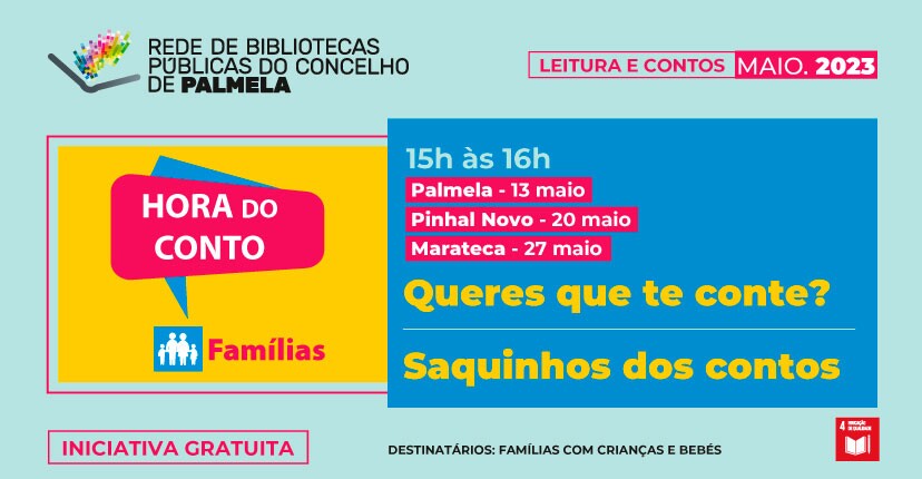 “Hora do Conto Famílias” – inscrições gratuitas!
