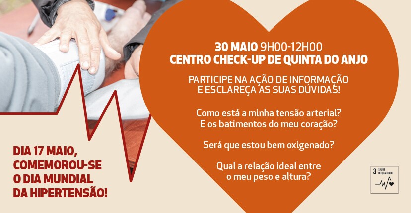 Dia Mundial da Hipertensão: visite o Centro Check-Up e esclareça as suas dúvidas!