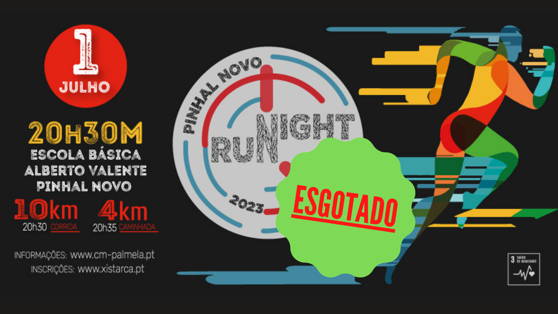 Pinhal Novo Night Run com inscrições esgotadas!