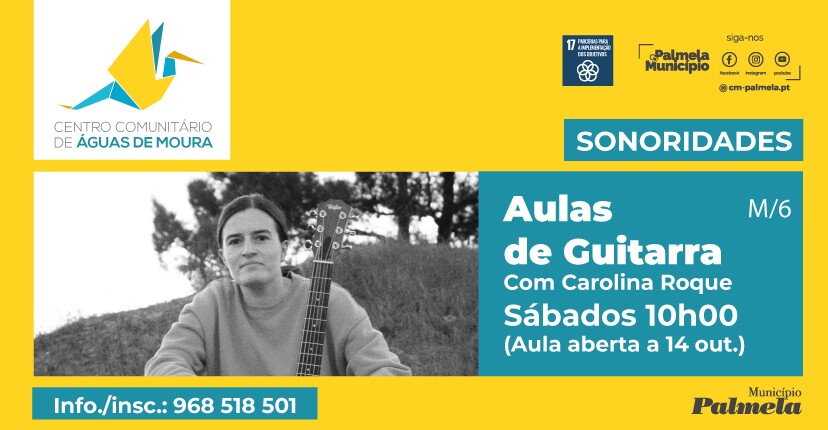 Aulas de Guitarra no Centro Comunitário de Águas de Moura - inscreva-se!