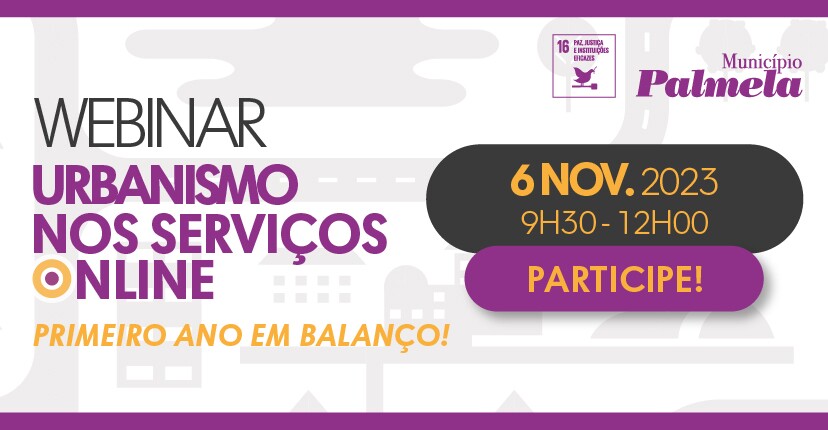 Webinar “Urbanismo nos Serviços Online”: 6 nov. - participe!