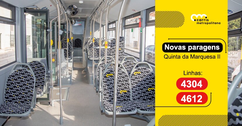 Carris Metropolitana: linhas 4304 e 4612 passam a servir Quinta da Marquesa II