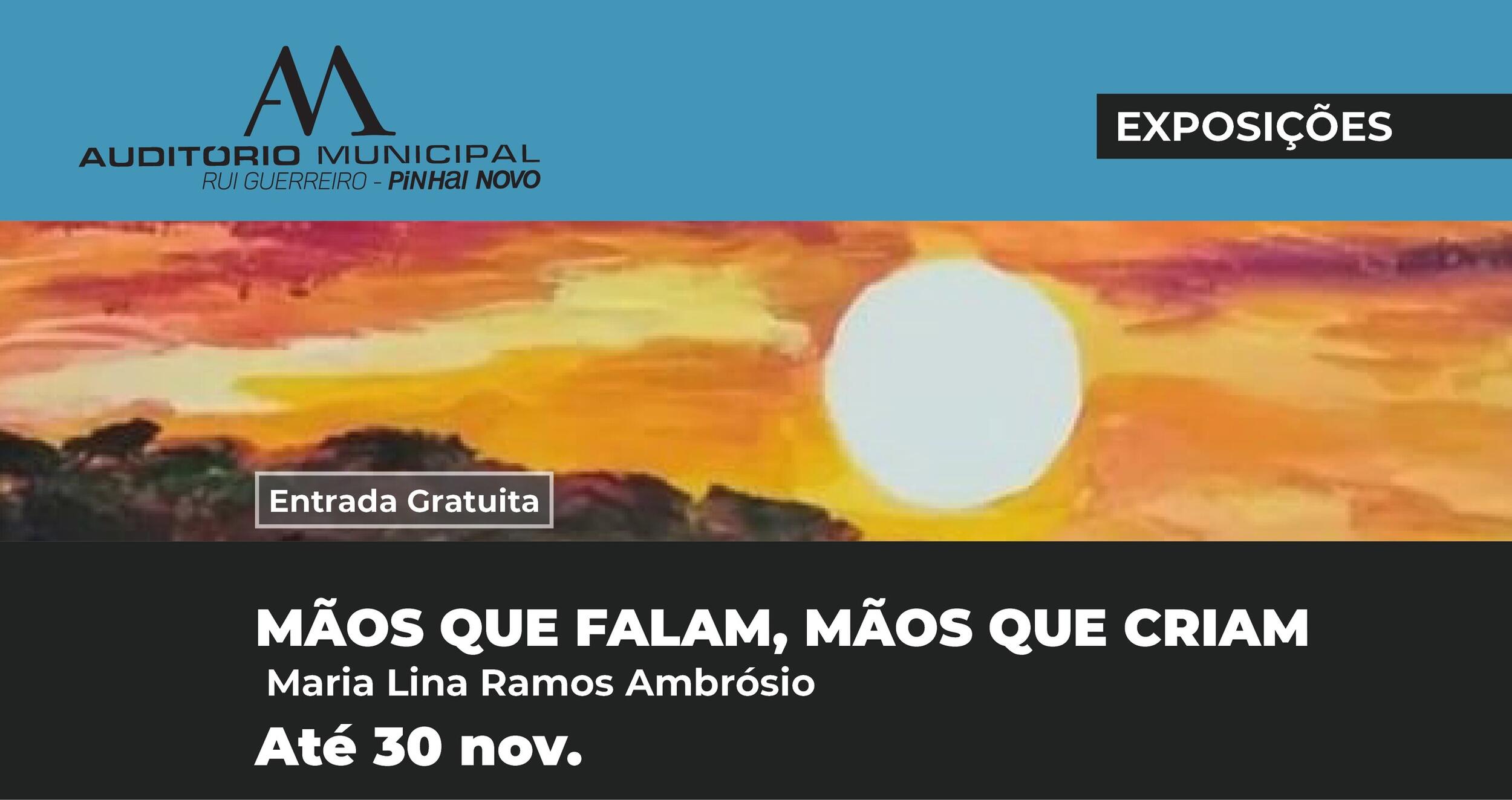 Pintura de Maria Lina Ambrósio para apreciar no Auditório de Pinhal Novo