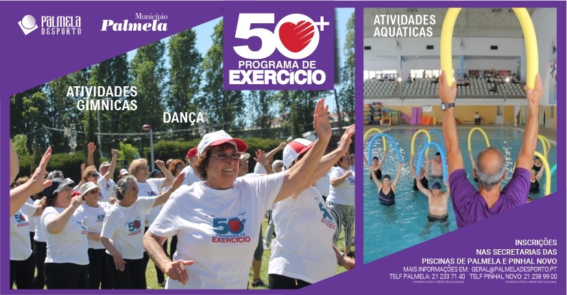 “50+ - Programa de Exercício”: Dança, Atividades Gímnicas e Aquáticas - inscreva-se!