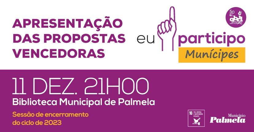 “Eu Participo Munícipes” Conheça as propostas vencedoras a 11 de dezembro!
