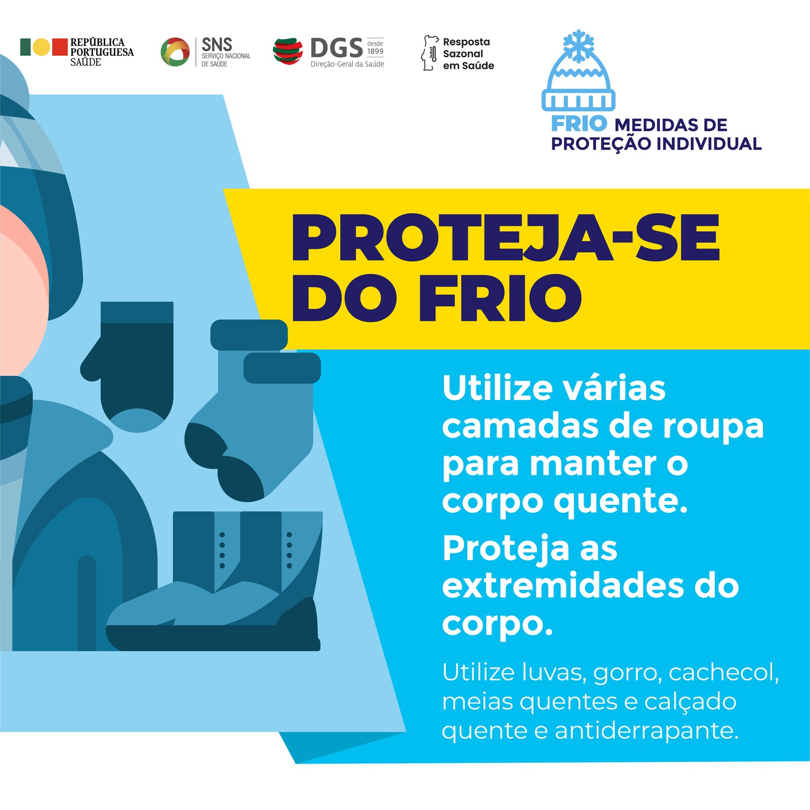 Proteja-se do frio: siga as recomendações da DGS