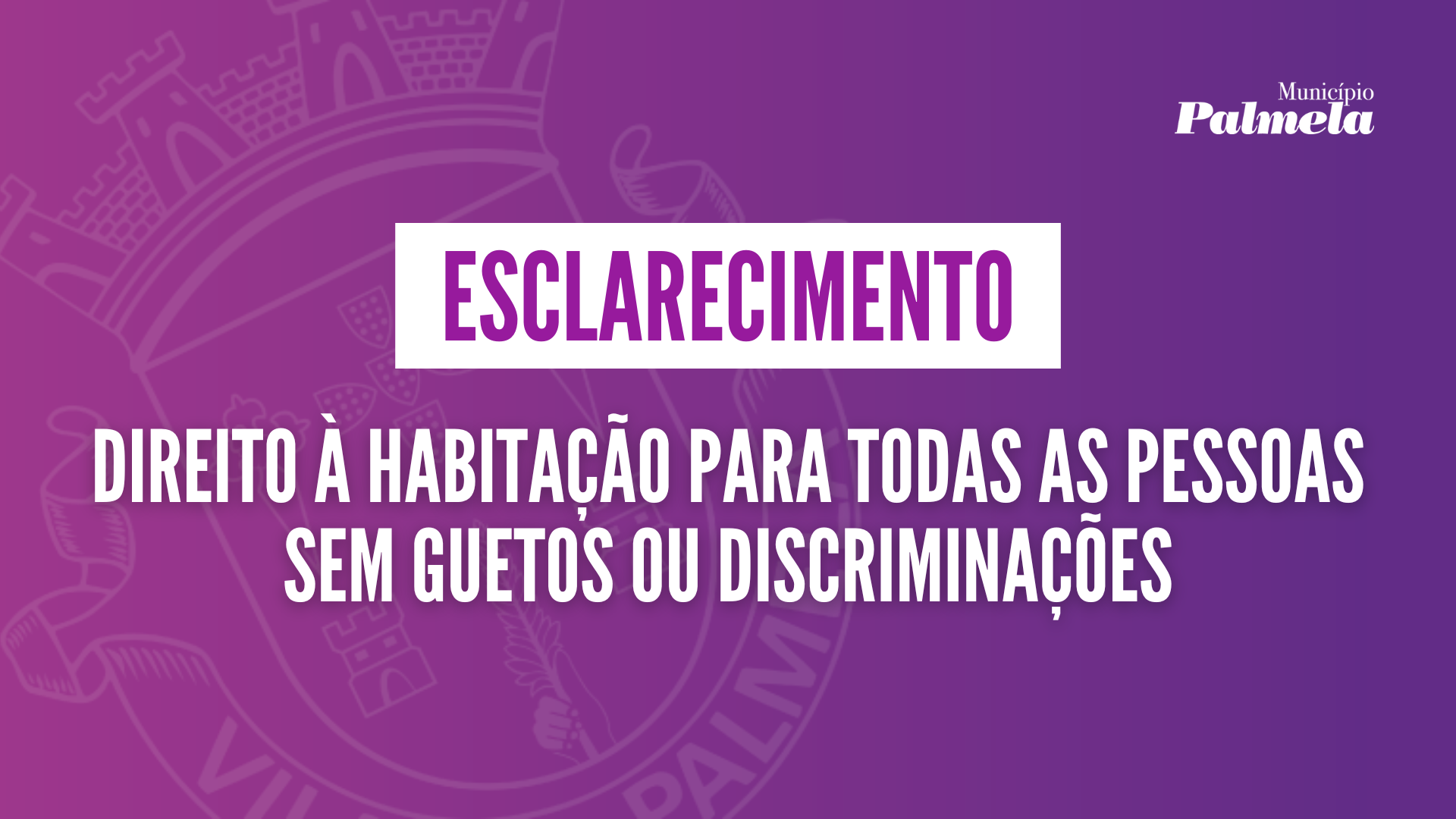 Direito à Habitação para todas as pessoas - Sem Guetos nem Discriminações