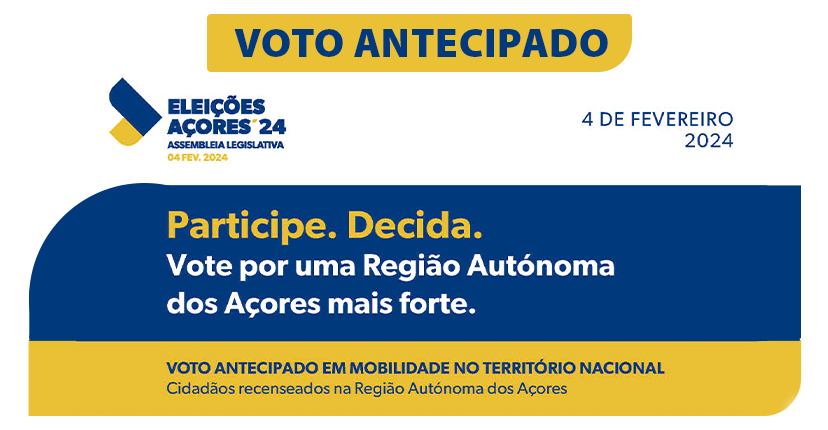 Eleições Açores: voto antecipado em mobilidade – inscreva-se!