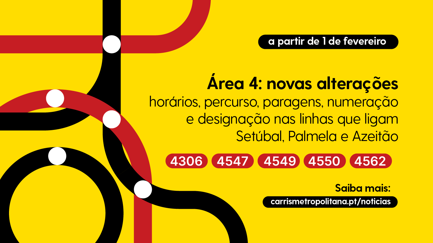 Carris Metropolitana: novas alterações em Palmela a partir de 1 fevereiro