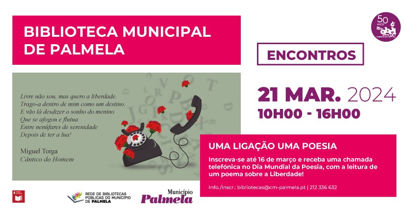 “Uma Ligação, Uma Poesia” celebra Abril – inscreva-se!
