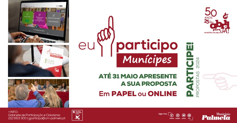 “Eu Participo Munícipes”: apresente as suas propostas até 31 de maio!