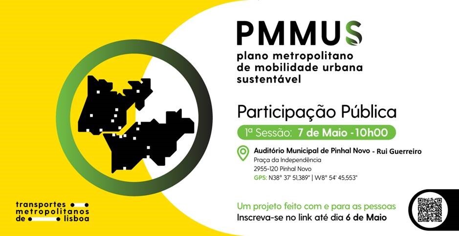 Plano Metropolitano Mobilidade Urbana Sustentável - 1.ª sessão pública em Pinhal Novo