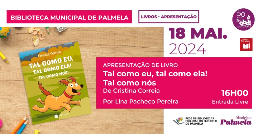Apresentação de livro infantil na Biblioteca de Palmela a 18 maio