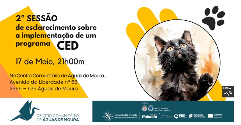 Programa CED em Águas de Moura  Município promove sessão de esclarecimento dia 17 de maio