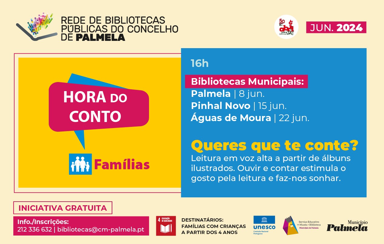 “Hora do Conto Famílias” em junho – participação gratuita!