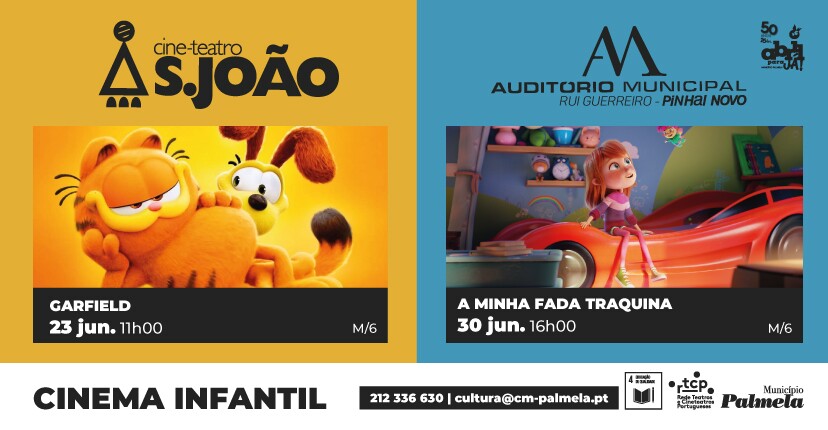 Cinema Infantil em Palmela e Pinhal Novo – sessões a 23 e 30 de junho