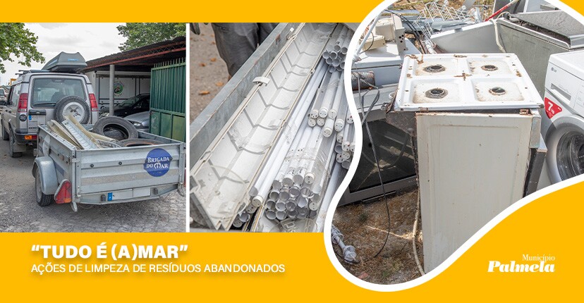 “Tudo é (a)mar”: voluntárias/os já recolheram 1 contentor de pneus e 1 de resíduos elétricos