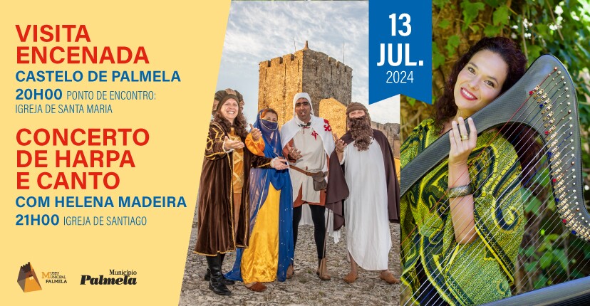 Visita Encenada e Concerto de Harpa e Canto no Castelo de Palmela - 13 julho