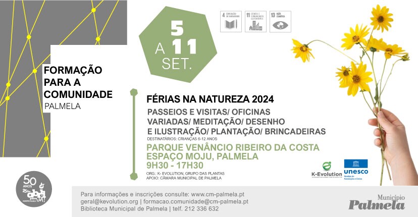 “Férias na Natureza” em Palmela - inscrições até 2 de setembro!