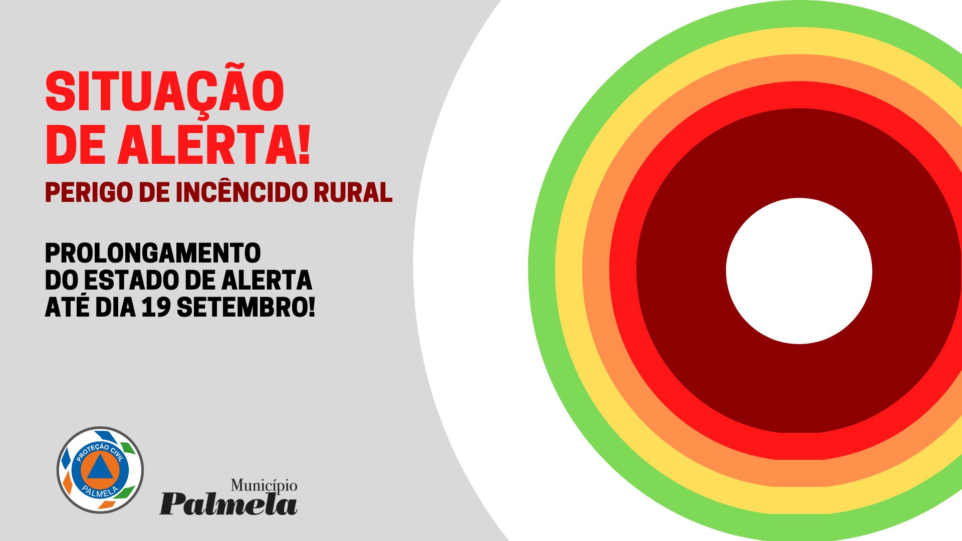 Perigo de incêndio rural - Situação de alerta prolongada até 19 setembro