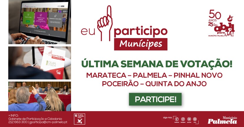 “Eu Participo Munícipes: vote até 20 outubro!