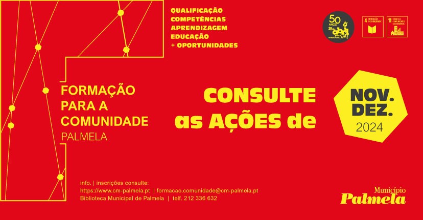 “Formação para a Comunidade”: inscreva-se nas últimas ações do ano!