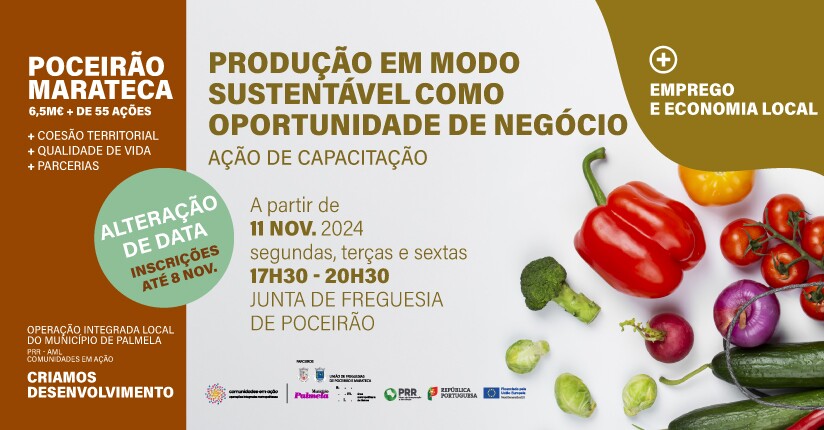 Poceirão: Ação gratuita sobre produção sustentável - alteração de data
