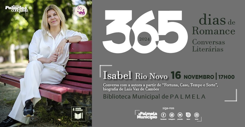 “365 Dias de Romance” – 16 novembro Isabel Rio Novo é a autora convidada da próxima tertúlia