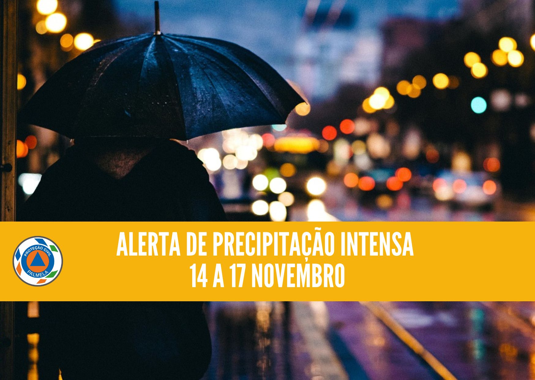 Alerta de precipitação intensa – 14 a 17 de novembro