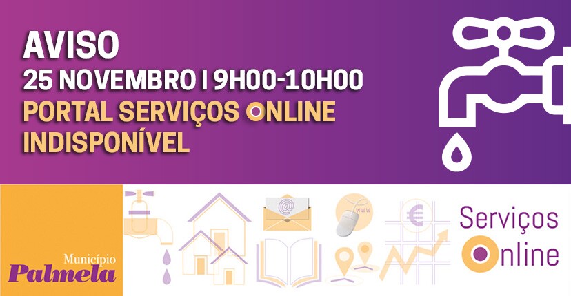 Portal de Serviços Online indisponível a 25 novembro - 9h00/10h00